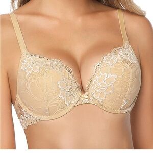 Wingslove Women's Push Up Bra Lace Comfort
Padded Bra Add 1 Cup Brassiere .